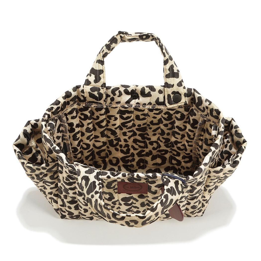 Pikowany Organizer do Wózka - Leopard Cream by Magdalena Lamparska - La Millou