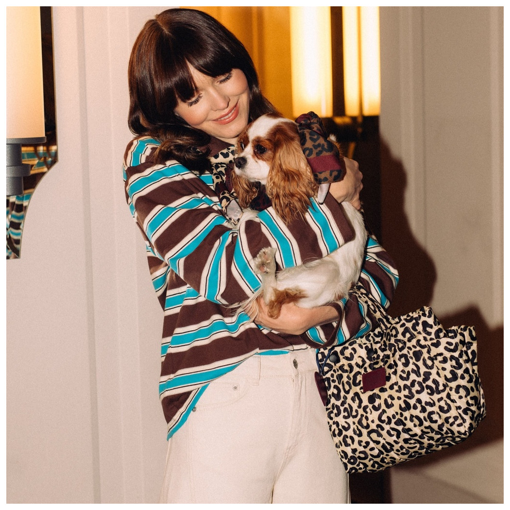 Pikowany Organizer do Wózka - Leopard Cream by Magdalena Lamparska - La Millou