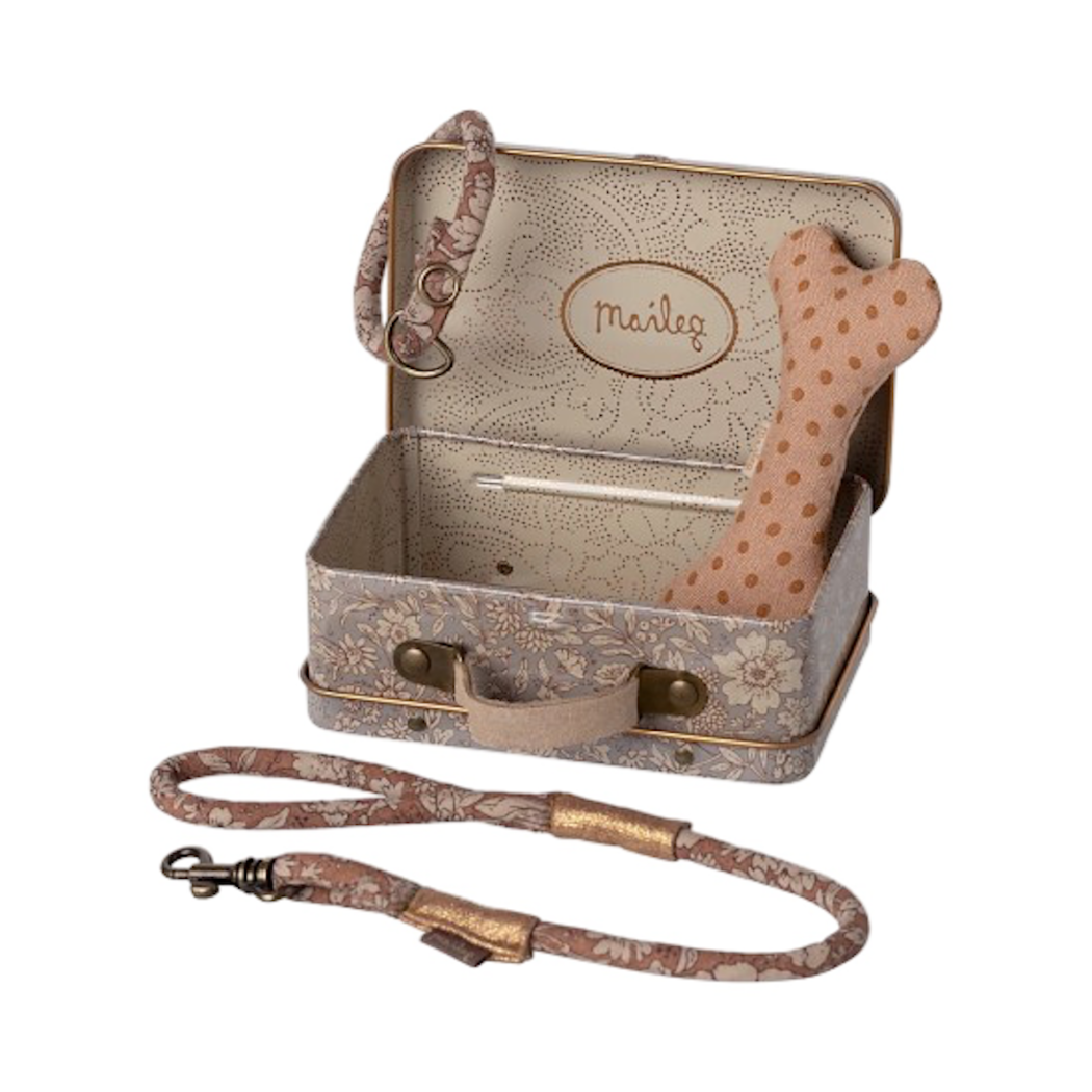 Akcesoria dla Psa w Walizce - Różowy - Maileg