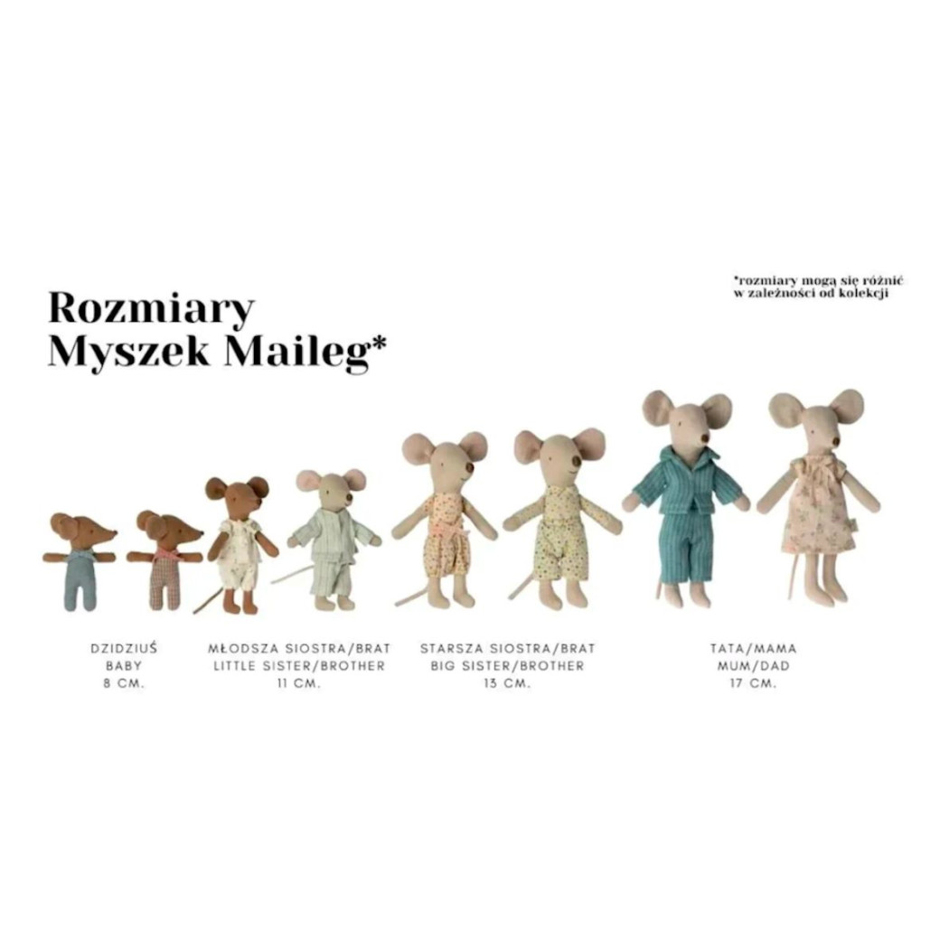 WYPRZEDAŻ Myszka Wędrowiec w Bluzce w Niebieskie Paski - Big Brother - Maileg