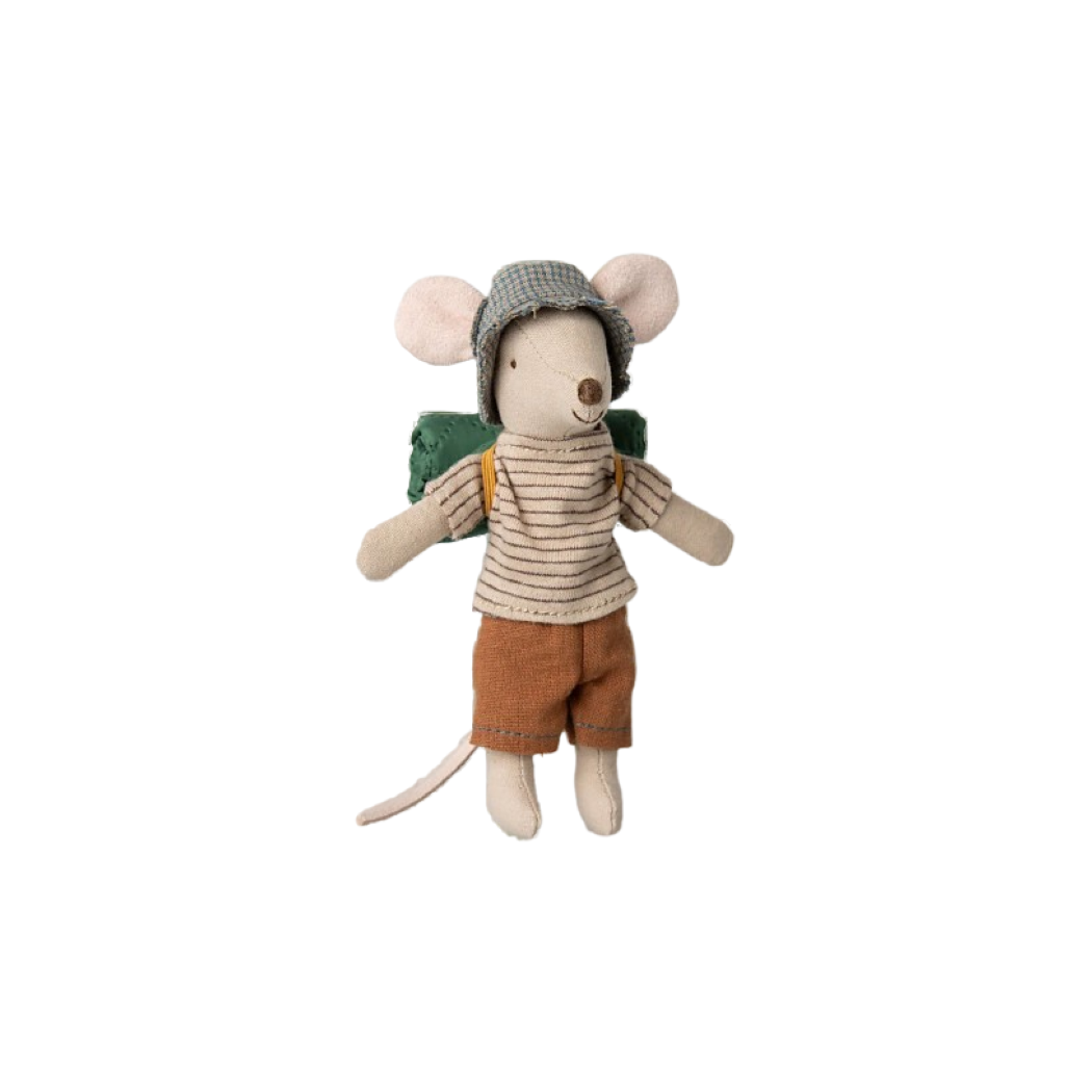 Myszka Wędrowiec w Bluzce w Brązowe Paski - Big Brother - Maileg