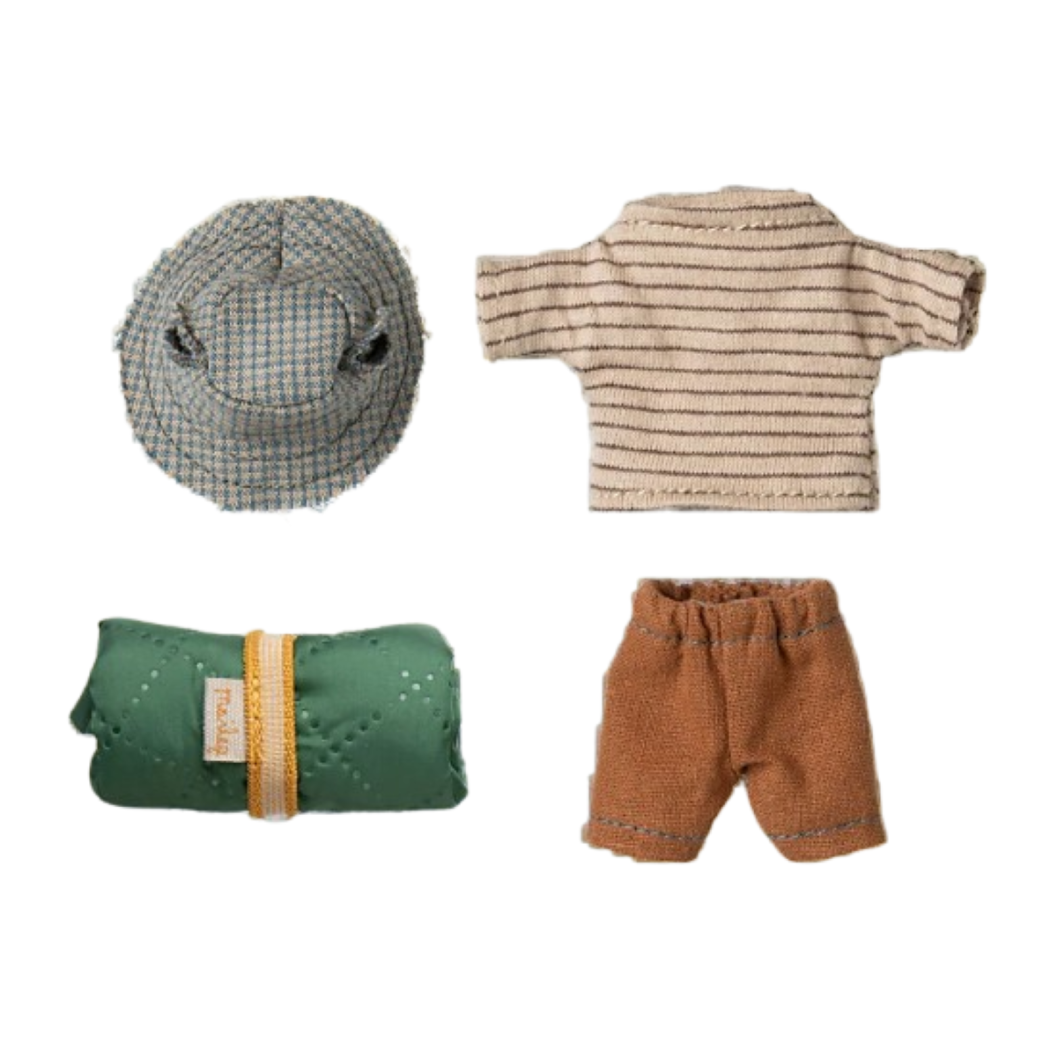 Myszka Wędrowiec w Bluzce w Brązowe Paski - Big Brother - Maileg