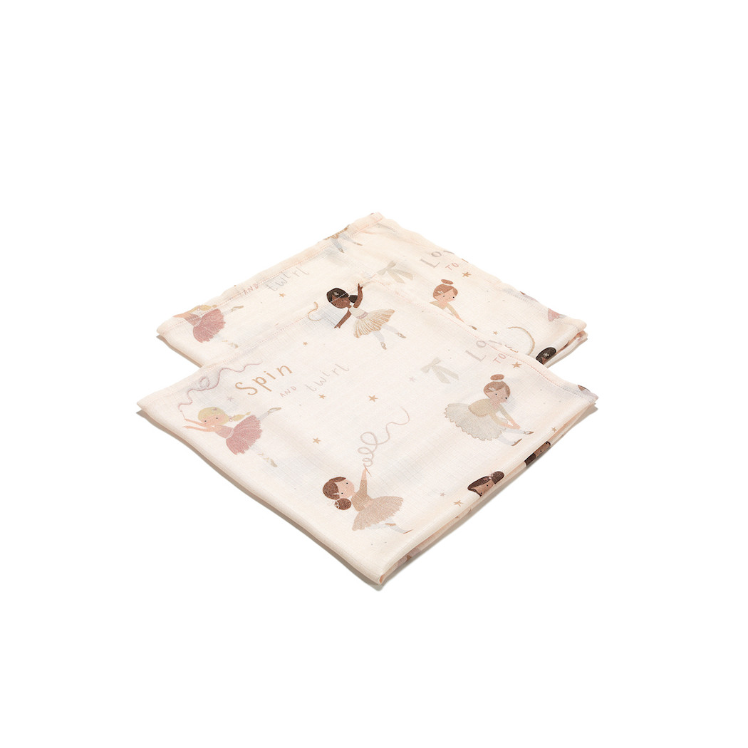 Ballerine Zestaw Pieluszek - Pieluszka 100% Bamboo Muślin - 2 sztuki - La Millou