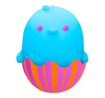 Niebieski Pisklak w Skorupce - Zabawka Sensoryczna - Gniotek Antystresowy - Chickadeedoos NeeDoh