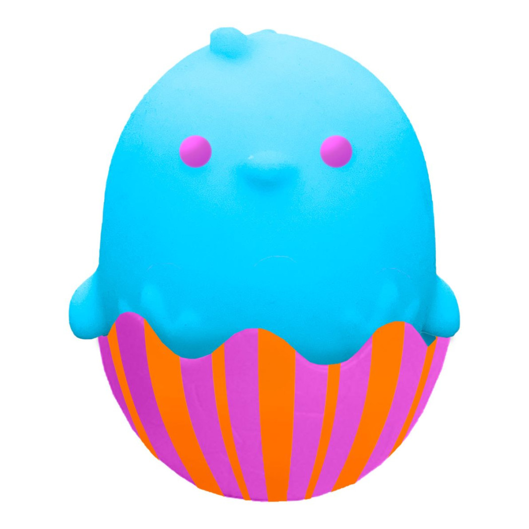 Niebieski Pisklak w Skorupce - Zabawka Sensoryczna - Gniotek Antystresowy - Chickadeedoos NeeDoh