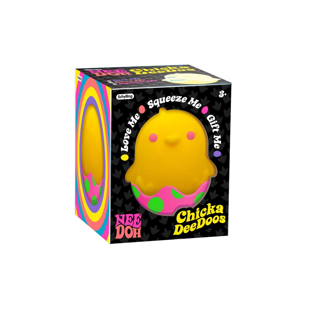 Żółty Pisklak w Skorupce - Zabawka Sensoryczna - Gniotek Antystresowy - Chickadeedoos NeeDoh