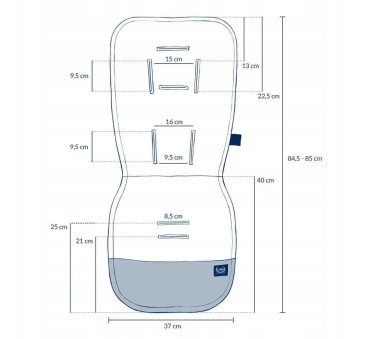 Ballerine - Wkładka do wózka - Stroller Pad - La Millou - Organic Jersey Collection