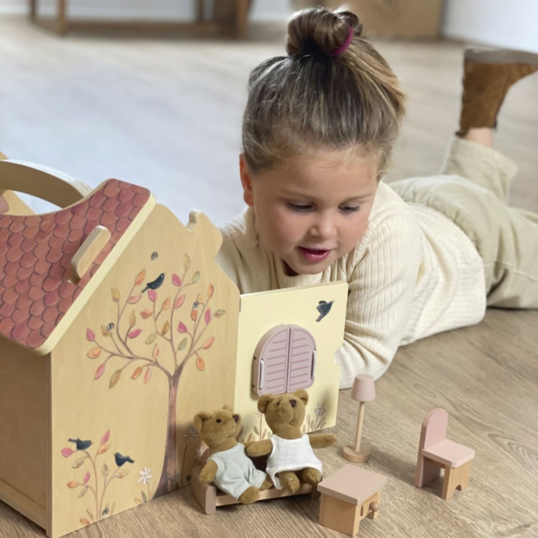 Drewniany Domek z Rodziną Misiów - EGMONT TOYS