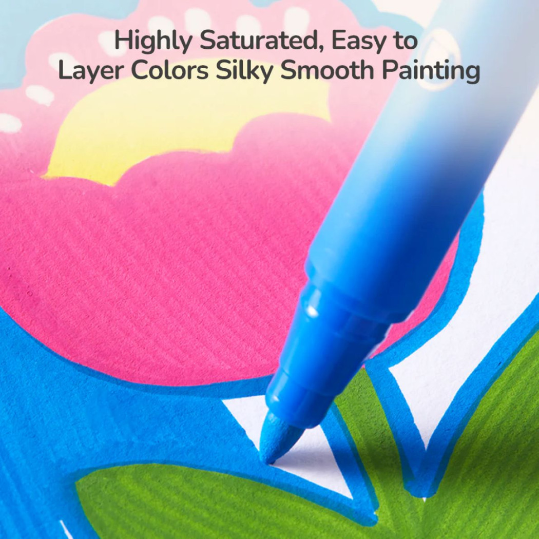 Markery Akrylowe 36 Kolorów - Miękkie Opakowanie - Mideer