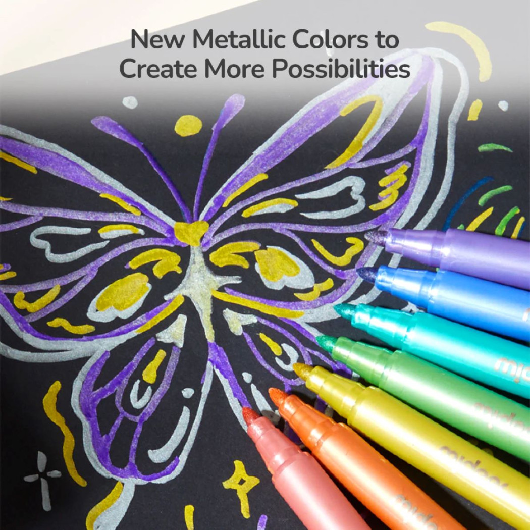 Markery Akrylowe 36 Kolorów - Miękkie Opakowanie - Mideer