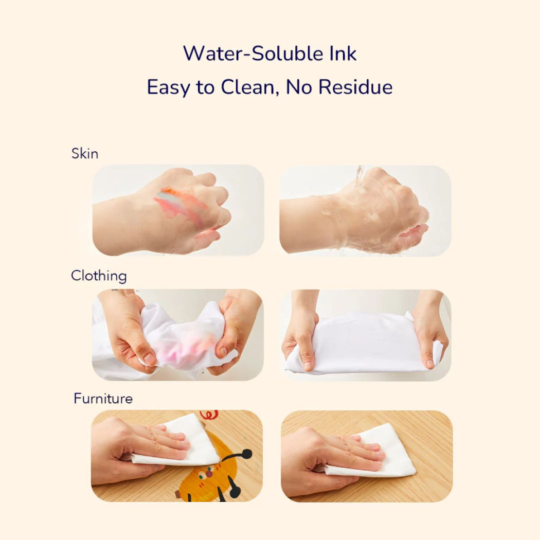 Marker Zmywalny 6 Kolorów - Okrągła Końcówka - Mideer