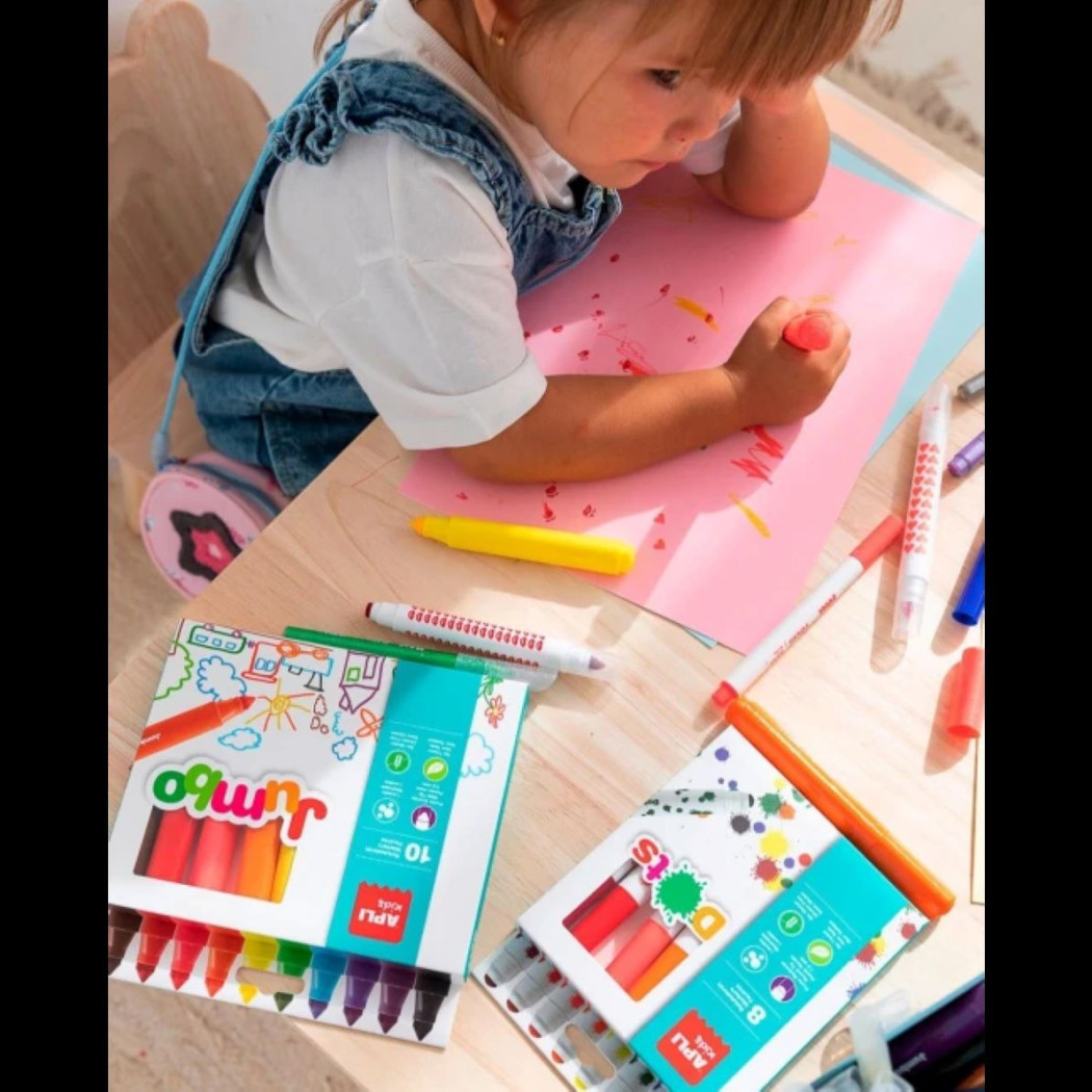 Kropkowe Flamastry 8 Kolorów - Apli Kids