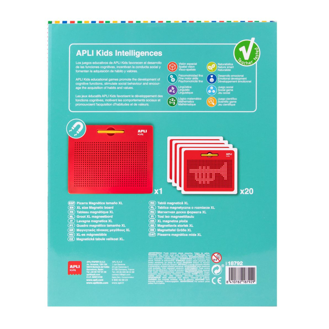 Duża Magnetyczna Tablica z Rysikiem XL - Apli Kids - Do Rysowania