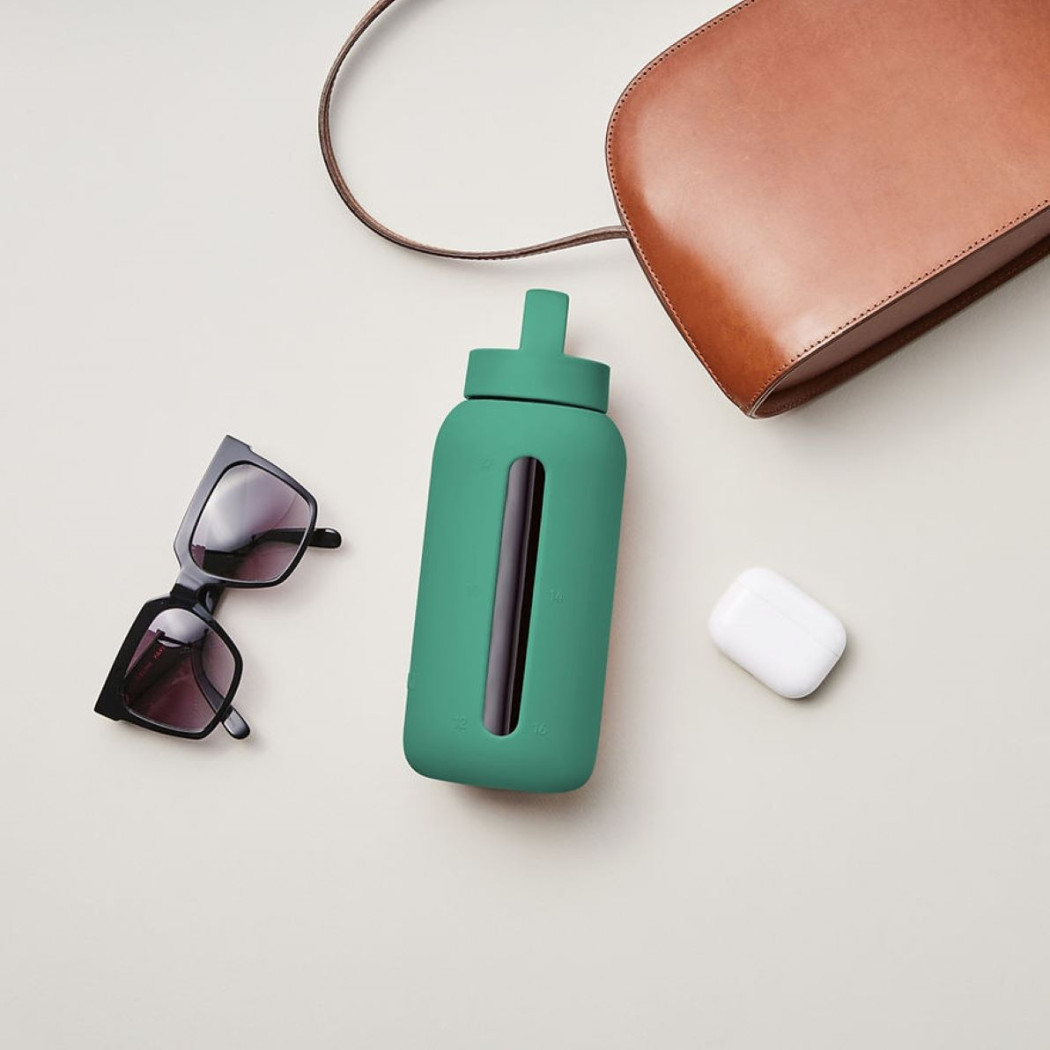 Butelka Szklana na Wodę - Frosted Green - 720 ml - Muuki