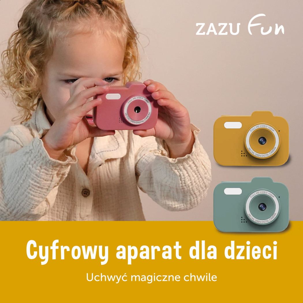 Różowy Aparat Cyfrowy dla Dzieci - Zazu Fun