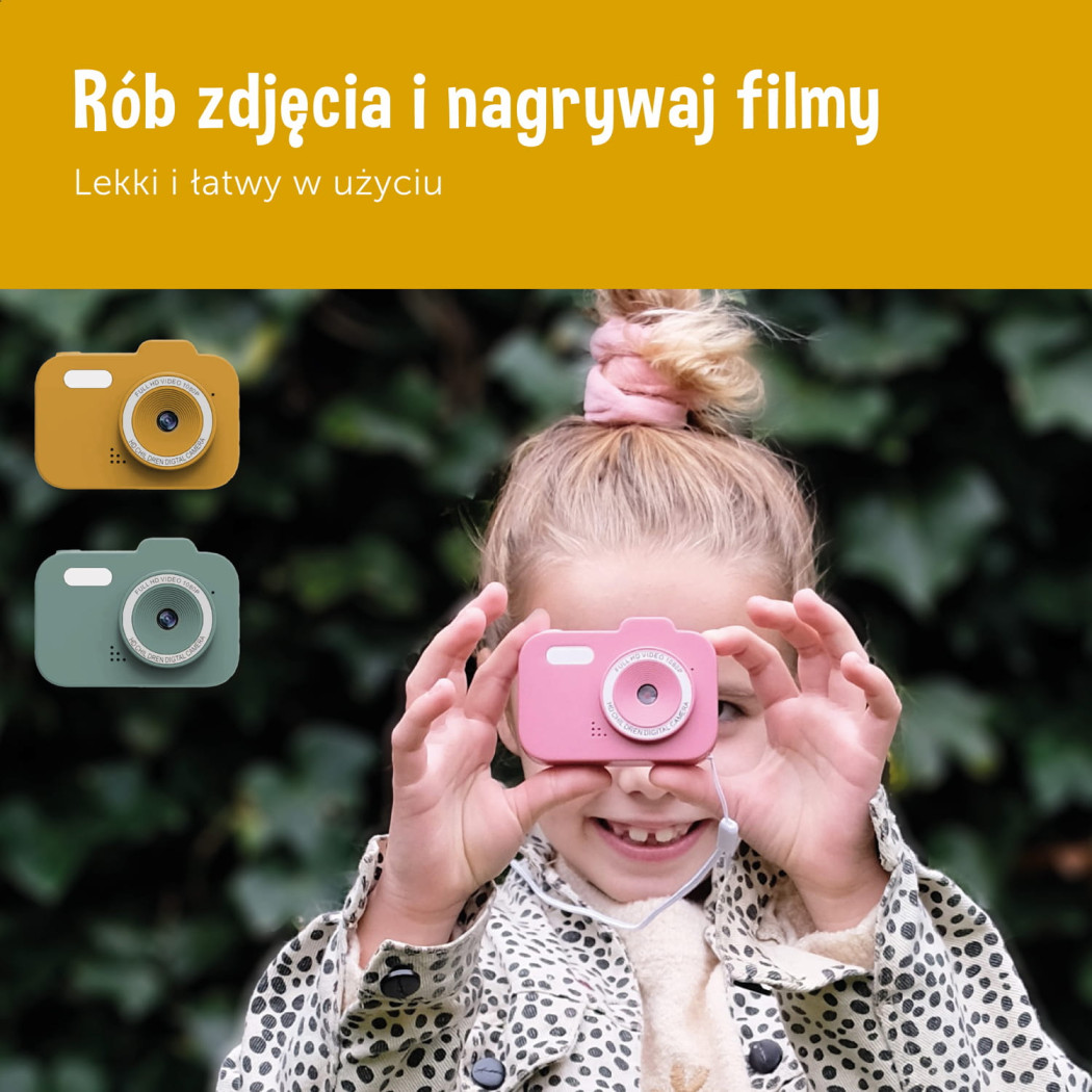 Różowy Aparat Cyfrowy dla Dzieci - Zazu Fun