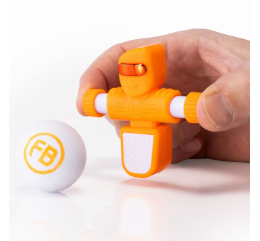 Pomarańczowy Piłkarzyk z Piłką - Zestaw dla Jednego Gracza - Foosbots - Fat Brain Toys