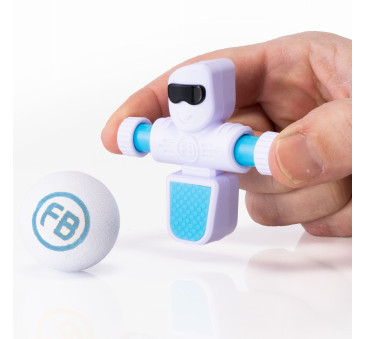 Biały Piłkarzyk z Piłką - Zestaw dla Jednego Gracza - Foosbots - Fat Brain Toys
