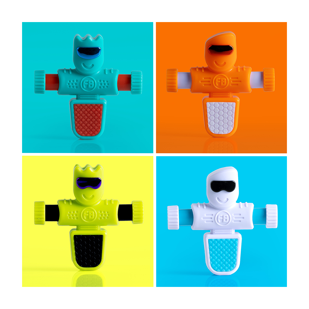 Zielony Piłkarzyk z Piłką - Zestaw dla Jednego Gracza - Foosbots - Fat Brain Toys