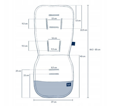 Grand Prix - Wkładka do wózka - Stroller Pad - La Millou - Organic Jersey Collection