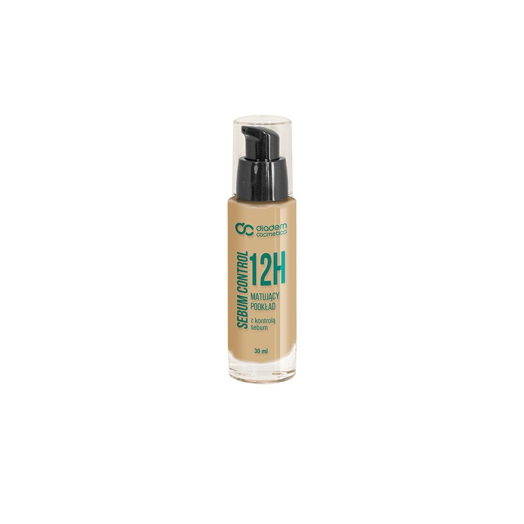 Ciepły Beż - Nr 4 Podkład Matujący 12H Sebum Control 30 ml - Szafir Diadem Cosmetics
