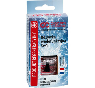 Efekt Kryształowych Paznokci - Wielofunkcyjna Odżywka Do Paznokci 3w1 - 11 ml - Szafir Diadem Cosmetics