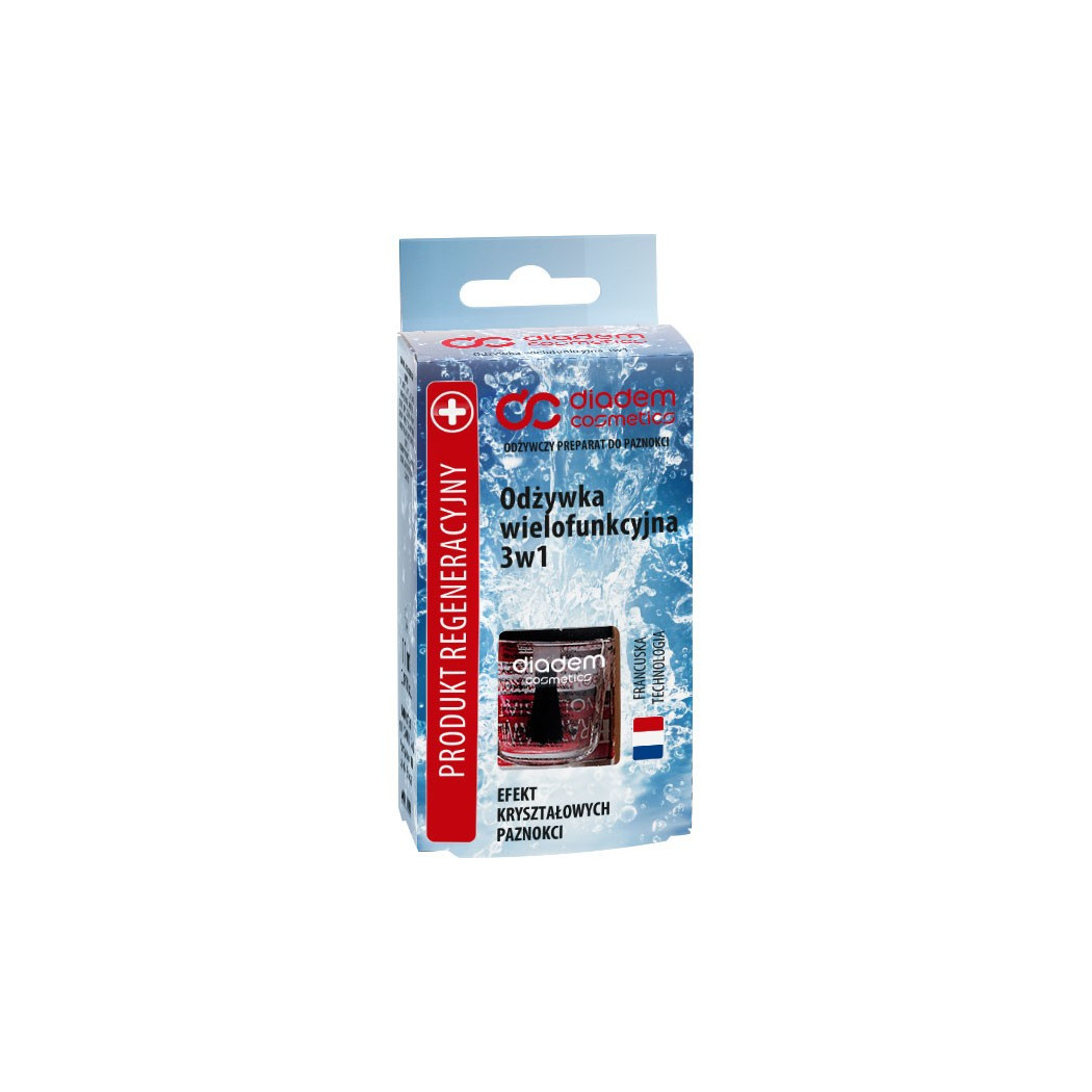 Efekt Kryształowych Paznokci - Wielofunkcyjna Odżywka Do Paznokci 3w1 - 11 ml - Szafir Diadem Cosmetics