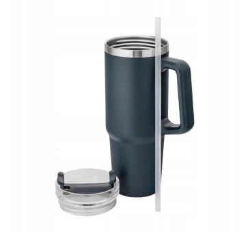 Granatowy Kubek Nierdzewny - Termiczny do Samochodu z Uchwytem - 880 ml - Altom Design
