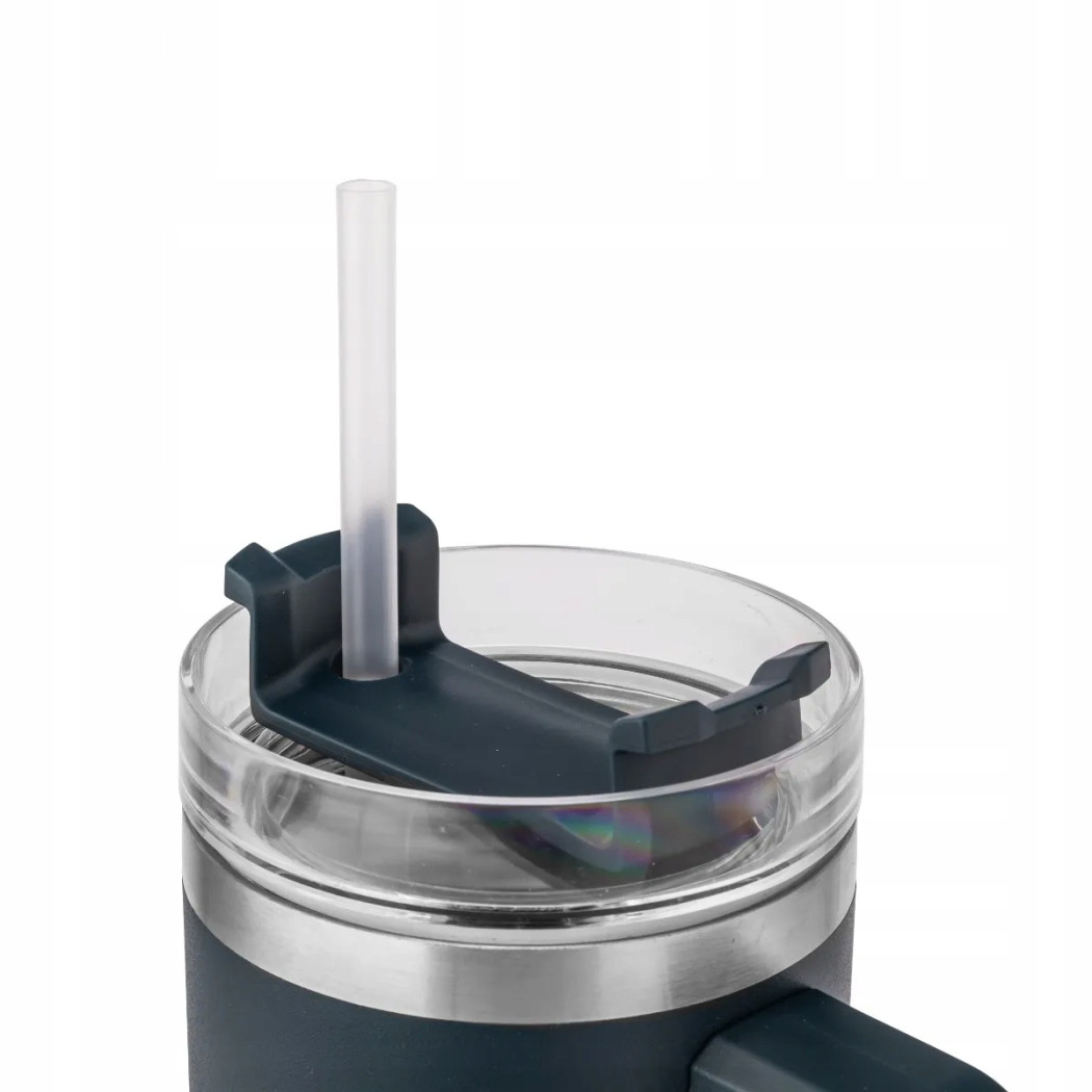 Granatowy Kubek Nierdzewny - Termiczny do Samochodu z Uchwytem - 880 ml - Altom Design