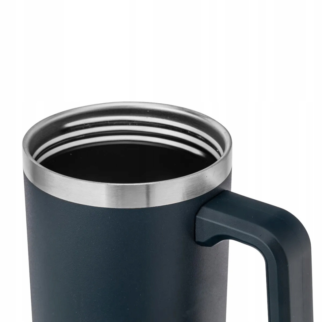 Granatowy Kubek Nierdzewny - Termiczny do Samochodu z Uchwytem - 880 ml - Altom Design