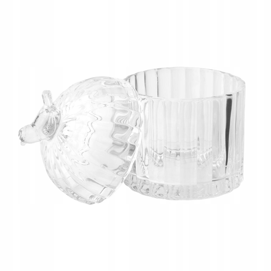 Szklany Pojemnik z Dekoracyjnym Ptaszkiem - 8x8x12 cm - Altom Design