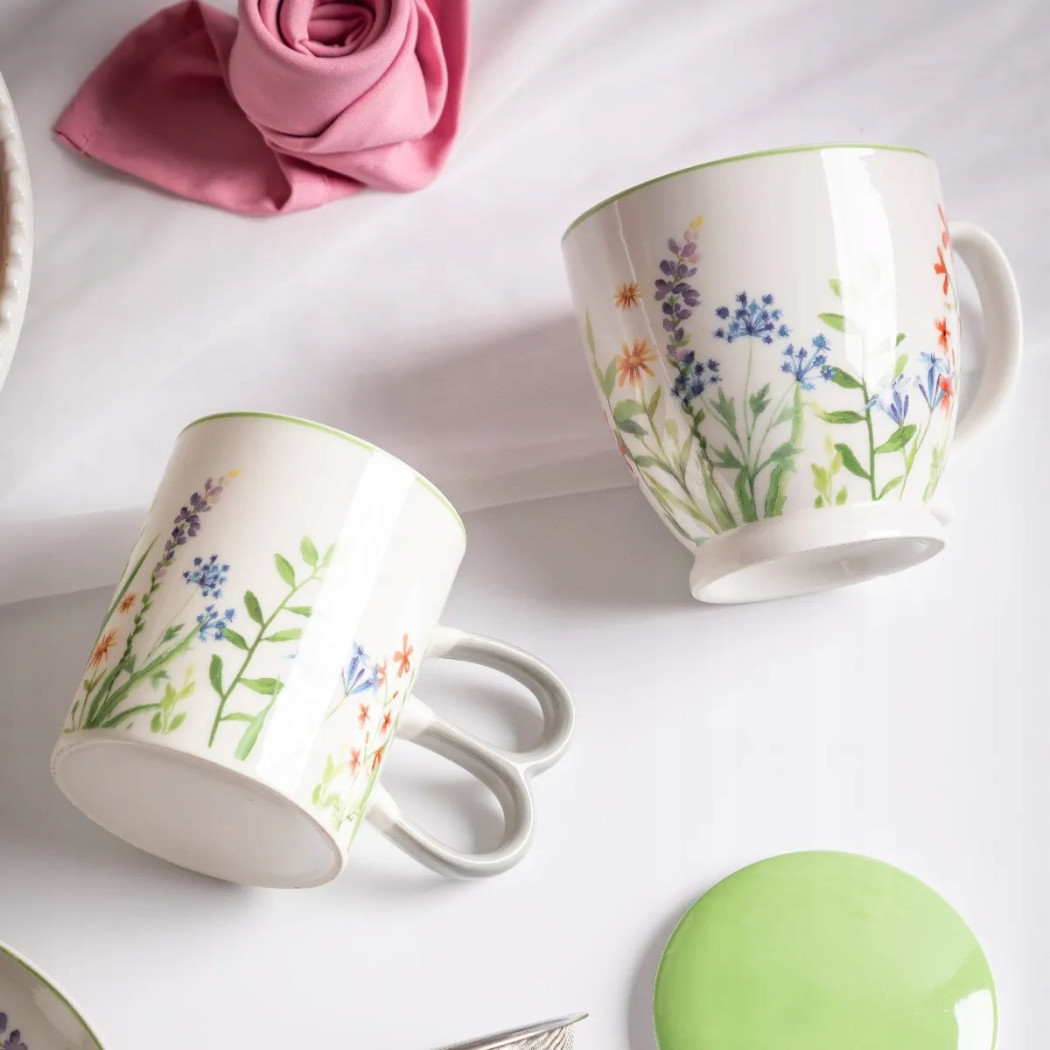 Filiżanka Jumbo na Stopce 450 ml - Przebudzenie Natury - Altom Design