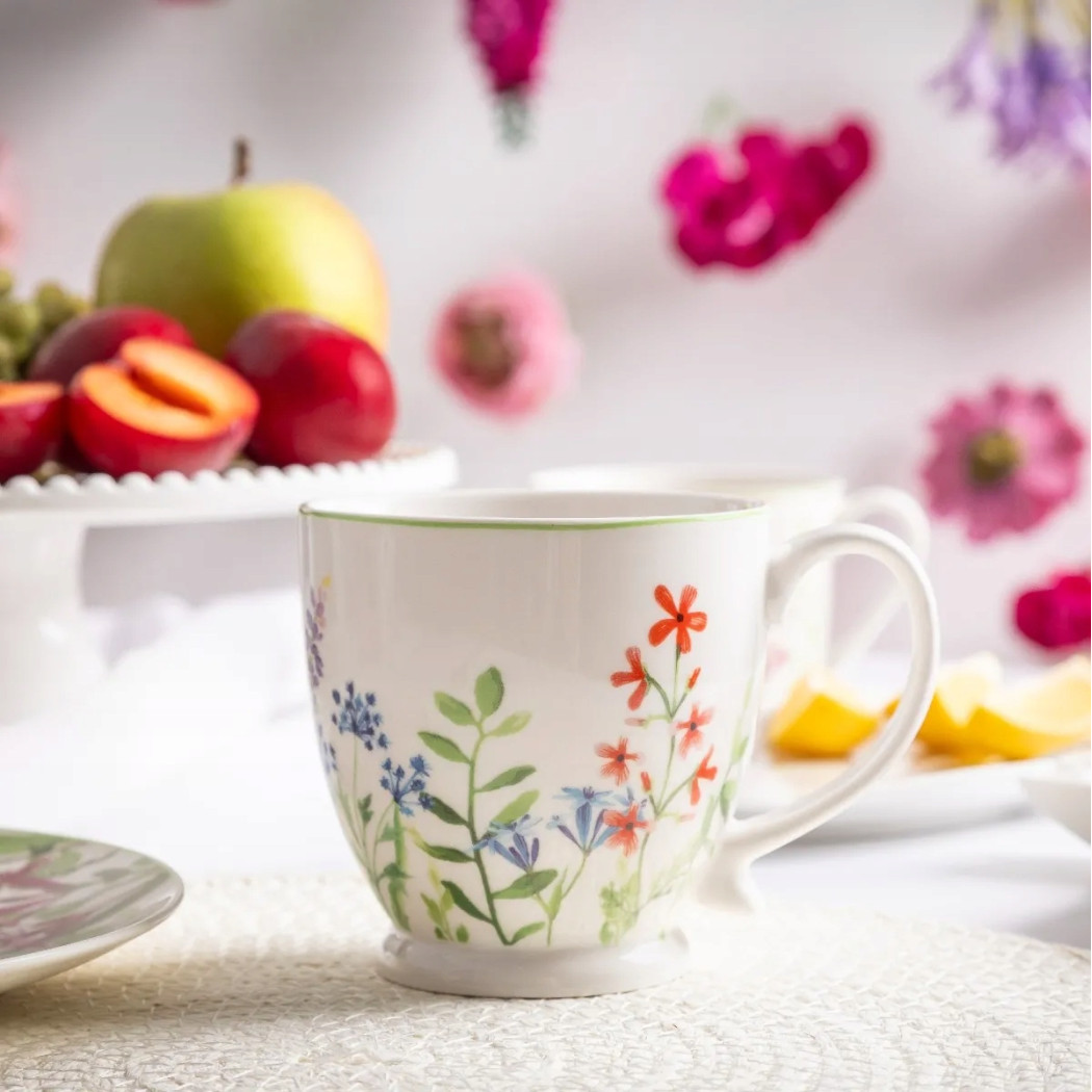 Filiżanka Jumbo na Stopce 450 ml - Przebudzenie Natury - Altom Design