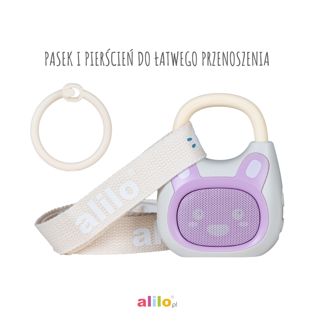 Króliczek Pocket Bunny - Waniliowo/Fioletowy - Zabawka Edukacyjna - Alilo