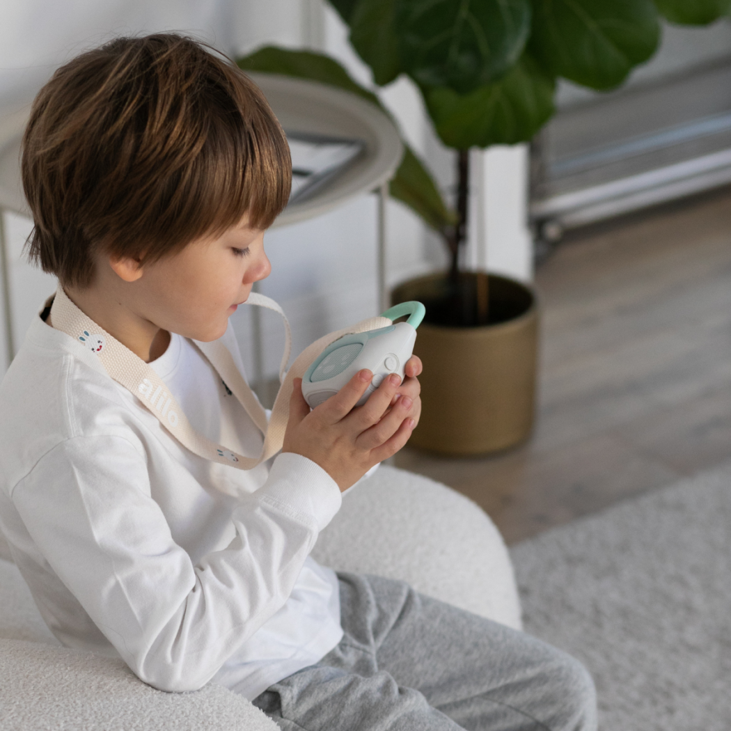 Króliczek Pocket Bunny - Niebiesko/Miętowy - Zabawka Edukacyjna - Alilo