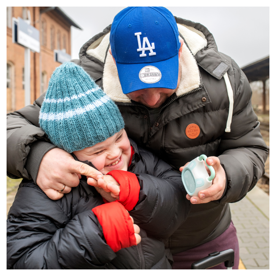 Króliczek Pocket Bunny - Niebiesko/Miętowy - Zabawka Edukacyjna - Alilo