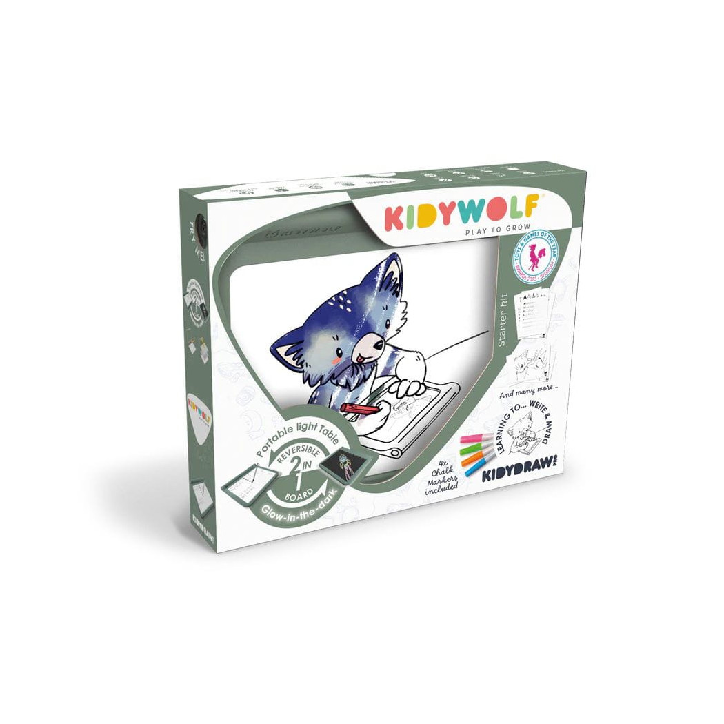 Zielony Podświetlany Tablet Rysunkowy - Kidydraw PRO Green - KIDYWOLF