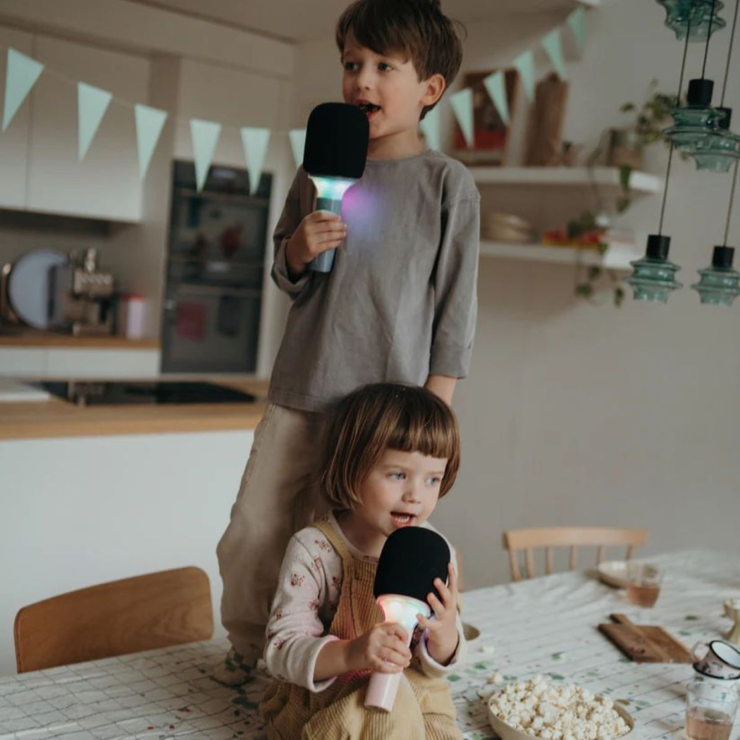 Świecący Mikrofon Karaoke - Różowy - KIDYWOLF