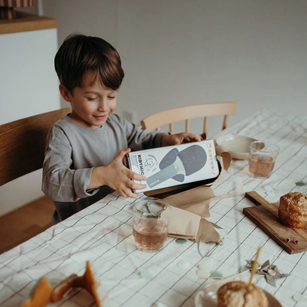 Świecący Mikrofon Karaoke - Niebieski - KIDYWOLF