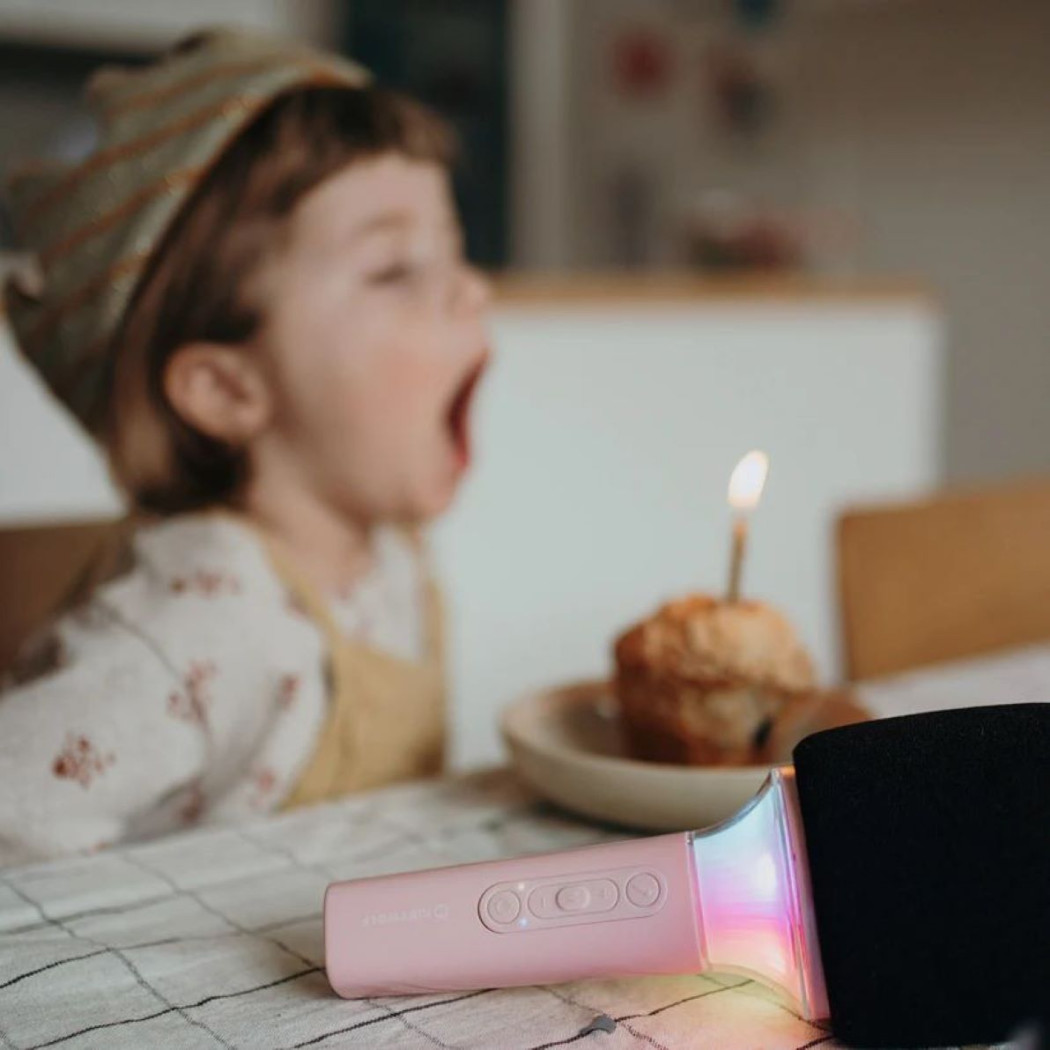 Świecący Mikrofon Karaoke - Różowy - KIDYWOLF