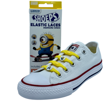 Żółte Silikonowe Sznurówki z Minionkami 14 szt. - Edycja Limitowana - SHOEPS
