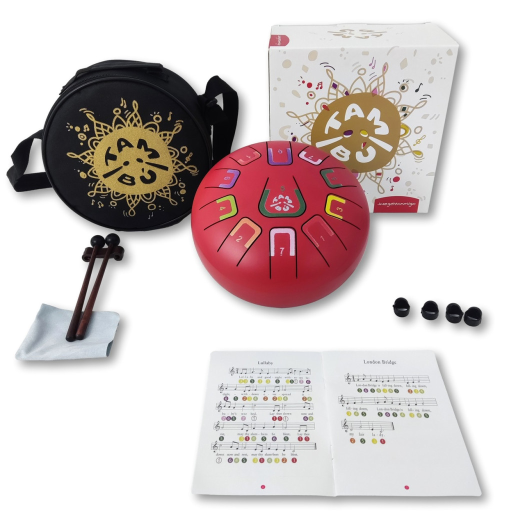 Tambu - Stalowy Bębenek Językowy - Czarny Mat - Juegaconmigo