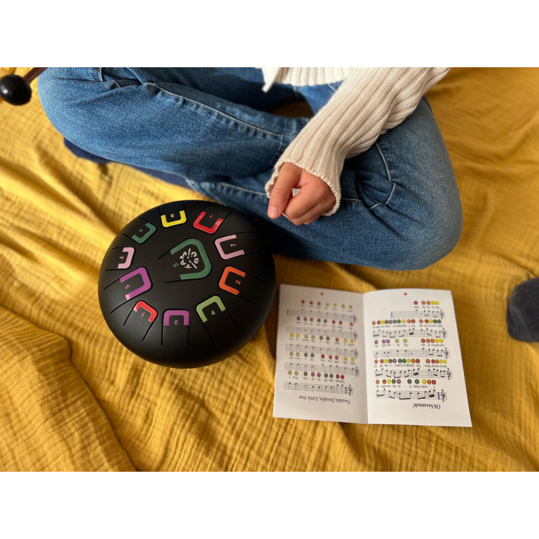 Tambu - Stalowy Bębenek Językowy - Czarny Mat - Juegaconmigo