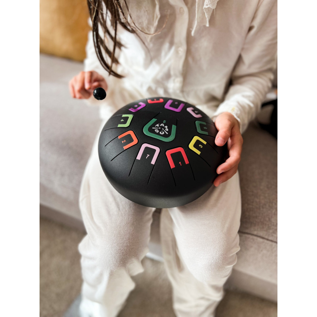 Tambu - Stalowy Bębenek Językowy - Czarny Mat - Juegaconmigo