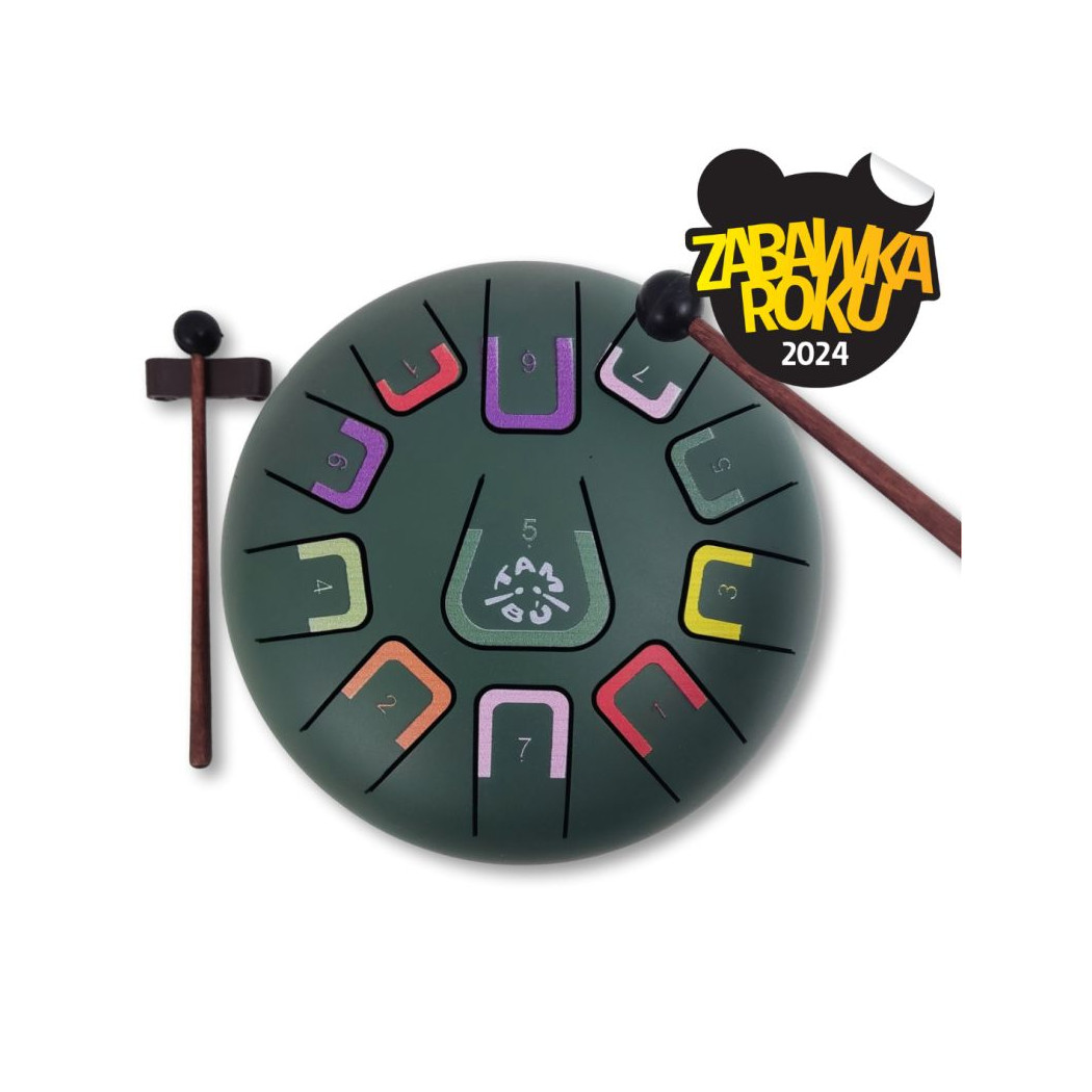 Tambu - Stalowy Bębenek Językowy - Zielony Mat - Juegaconmigo