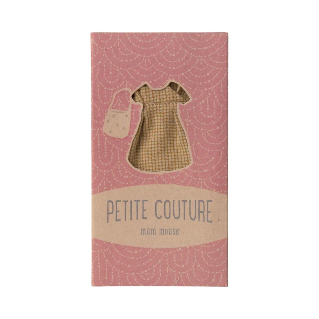 Pomarańczowa Sukienka z Torebką - Ubranko Dla Myszki Mamy - Mum Mouse - Maileg