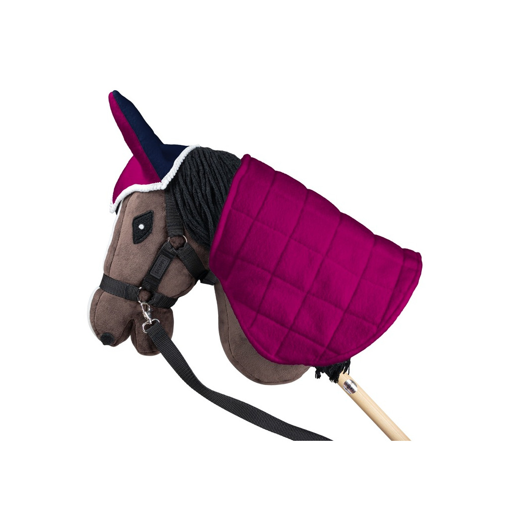 Fuksja i Granat - Derka Dwustronna i Nauszniki dla Hobby Horse / Konika na Kiju na Patyku - Skippi