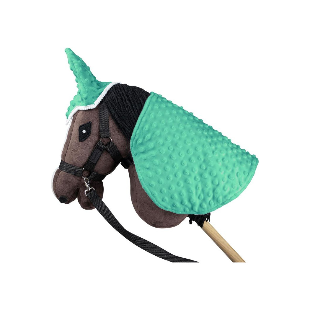 Miętowa - Derka i Nauszniki dla Hobby Horse / Konika na Kiju na Patyku - Skippi