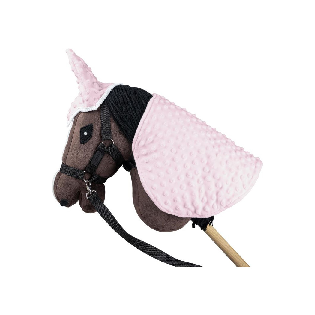 Różowa - Derka i Nauszniki dla Hobby Horse / Konika na Kiju na Patyku - Skippi