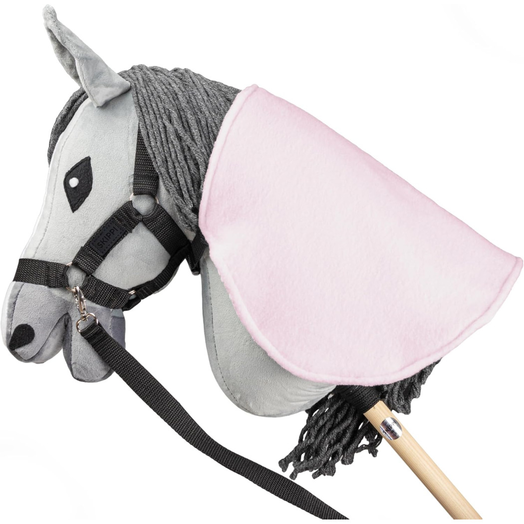 Różowa - Derka i Nauszniki dla Hobby Horse / Konika na Kiju na Patyku - Skippi